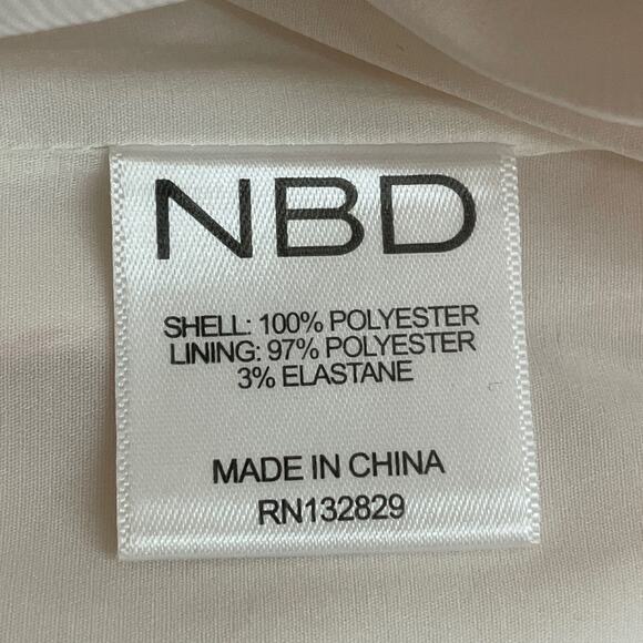 NBD Senseless Sleeveless Dress Deep V Neck Open Back Ruffle Trim Pink SZ Medium - Picture 7 of 8